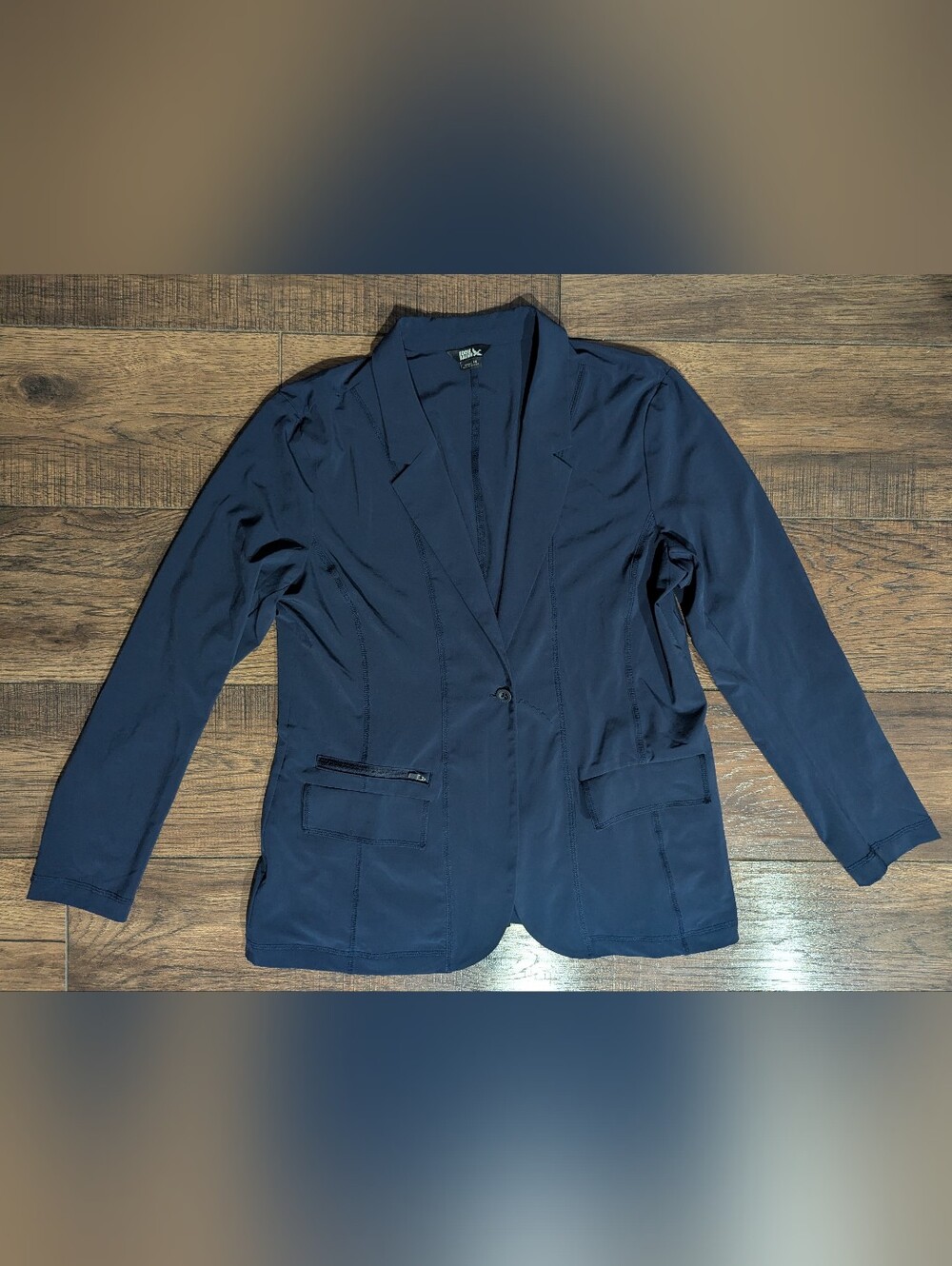 Eddie Bauer Women's Athleisure Blazer Jacket Unlined Stretch Size 14 Zip Pockets - Picture 2 of 16